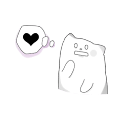 Monochrome Nyanko tentatively honorific sticker #4663407