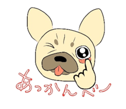 The daily life of a cute French bulldog sticker #4665594