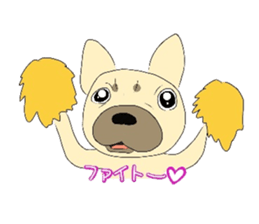 The daily life of a cute French bulldog sticker #4665595