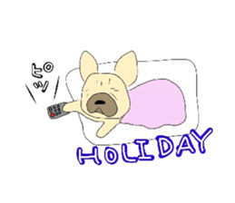 The daily life of a cute French bulldog sticker #4665598
