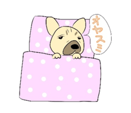 The daily life of a cute French bulldog sticker #4665607