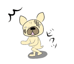 The daily life of a cute French bulldog sticker #4665613