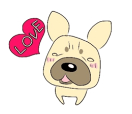 The daily life of a cute French bulldog sticker #4665617