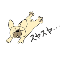 The daily life of a cute French bulldog sticker #4665620