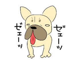 The daily life of a cute French bulldog sticker #4665629
