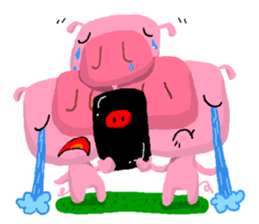 Pig is three little sticker #4665882