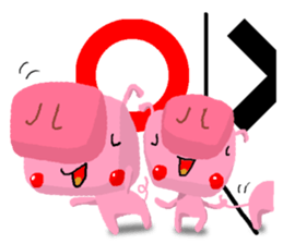 Pig is three little sticker #4665885