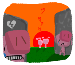 Pig is three little sticker #4665898