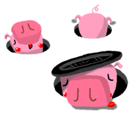 Pig is three little sticker #4665905