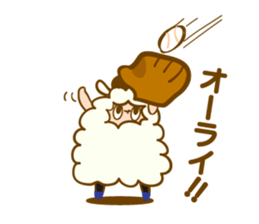 baseball sheep sticker #4668517