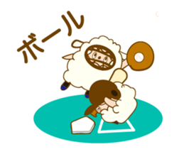 baseball sheep sticker #4668539