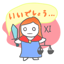 Tarot card Sticker (pop and cute) sticker #4669523