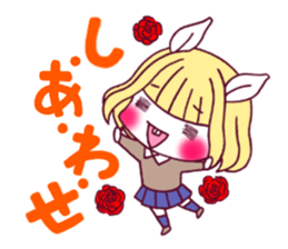 Unrequited love rabbit girl sticker #4669675