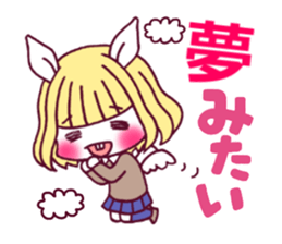 Unrequited love rabbit girl sticker #4669679