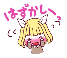 Unrequited love rabbit girl sticker #4669683