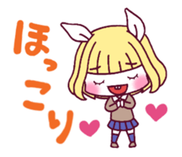 Unrequited love rabbit girl sticker #4669684