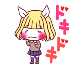 Unrequited love rabbit girl sticker #4669685