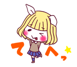 Unrequited love rabbit girl sticker #4669686