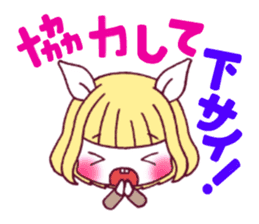 Unrequited love rabbit girl sticker #4669691