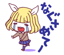 Unrequited love rabbit girl sticker #4669696