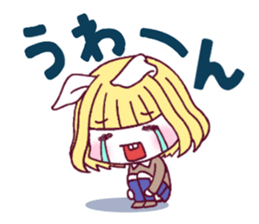Unrequited love rabbit girl sticker #4669697