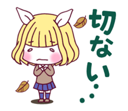 Unrequited love rabbit girl sticker #4669704