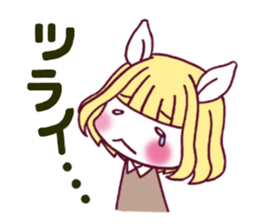 Unrequited love rabbit girl sticker #4669705