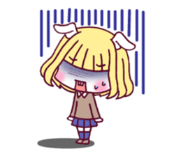 Unrequited love rabbit girl sticker #4669707