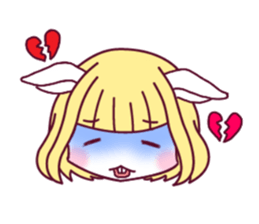 Unrequited love rabbit girl sticker #4669708