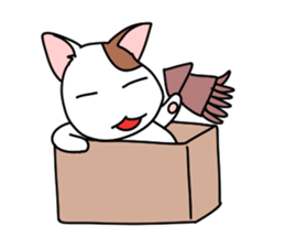 yasagure cat sticker #4676321