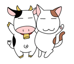 yasagure cat sticker #4676326