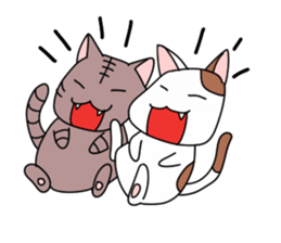 yasagure cat sticker #4676328