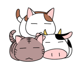 yasagure cat sticker #4676331