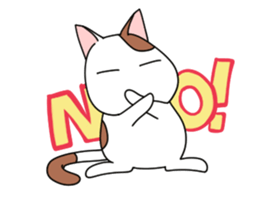 yasagure cat sticker #4676332