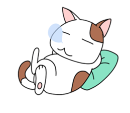 yasagure cat sticker #4676334