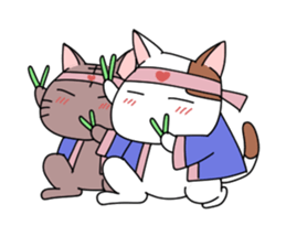 yasagure cat sticker #4676343