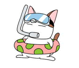 yasagure cat sticker #4676350