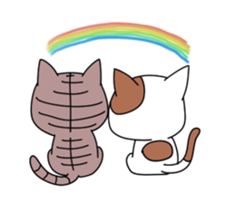 yasagure cat sticker #4676353