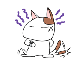 yasagure cat sticker #4676356