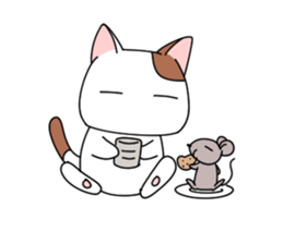 yasagure cat sticker #4676358