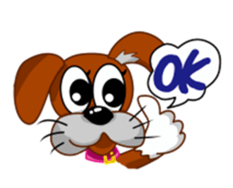 girl lovely boxer dog sticker #4679608