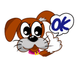 girl lovely boxer dog sticker #4679608