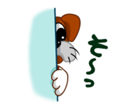 girl lovely boxer dog sticker #4679613