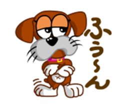 girl lovely boxer dog sticker #4679616