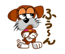 girl lovely boxer dog sticker #4679616