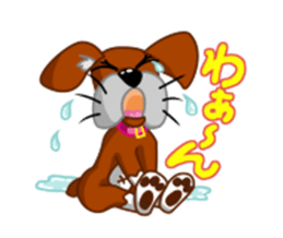 girl lovely boxer dog sticker #4679618