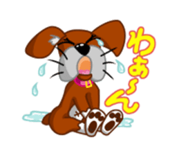 girl lovely boxer dog sticker #4679618