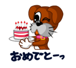 girl lovely boxer dog sticker #4679619