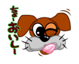 girl lovely boxer dog sticker #4679636