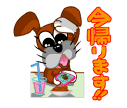 girl lovely boxer dog sticker #4679638